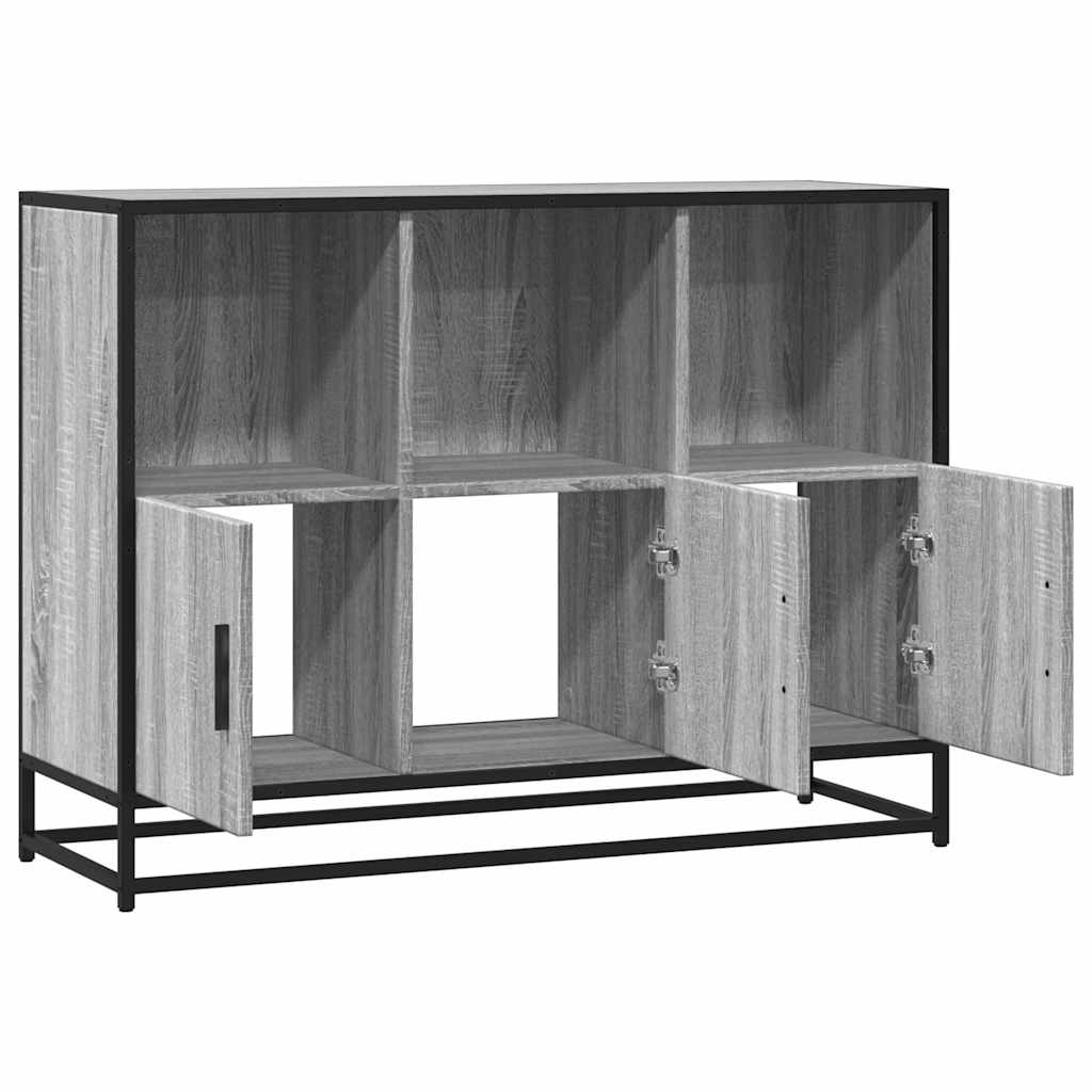 Skænk Grå Sonoma 100x35x76 cm træmateriale