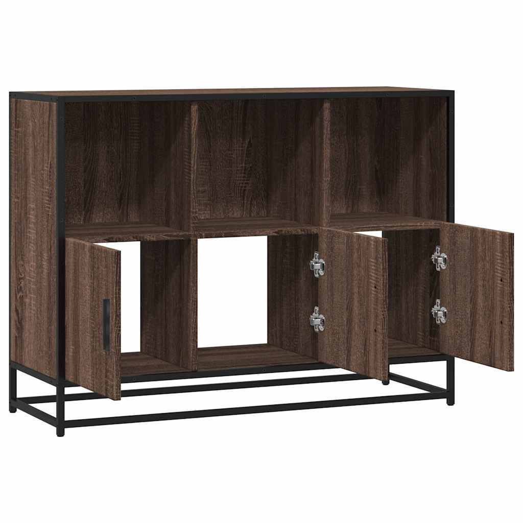 Skænk Brun Eg Look 100x35x76 cm Træmateriale