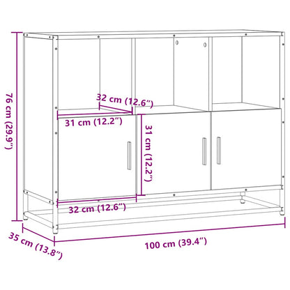 Skænk Brun Eg Look 100x35x76 cm Træmateriale