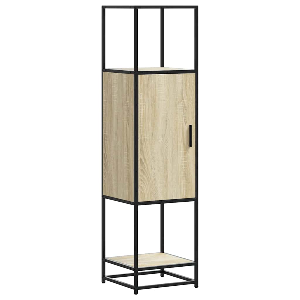 Highboard Sonoma-Eiche 35,5x35x139 cm Holzwerkstoff Metall