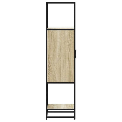 Highboard Sonoma-Eiche 35,5x35x139 cm Holzwerkstoff Metall