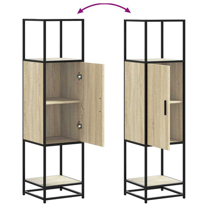 Highboard Sonoma-Eiche 35,5x35x139 cm Holzwerkstoff Metall