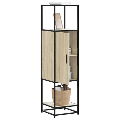 Highboard Sonoma-Eiche 35,5x35x139 cm Holzwerkstoff Metall