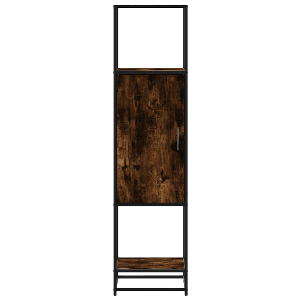 Highboard røget eg 35,5x35x139 cm træmateriale metal