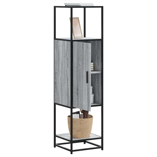 Highboard Grå Sonoma 35,5x35x139 cm træmateriale og metal