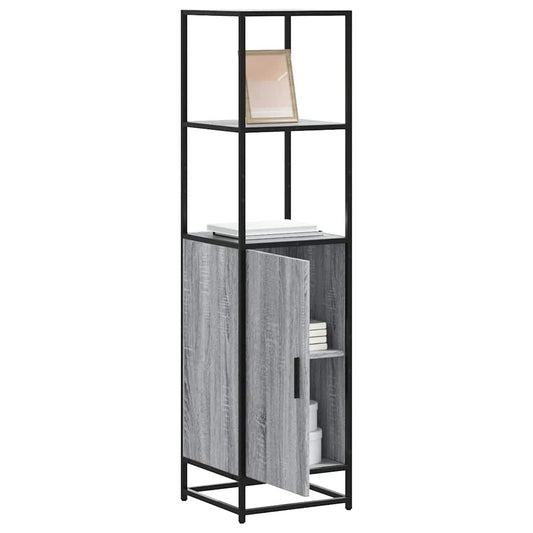 Highboard Grå Sonoma 35,5x35x139 cm træmateriale og metal
