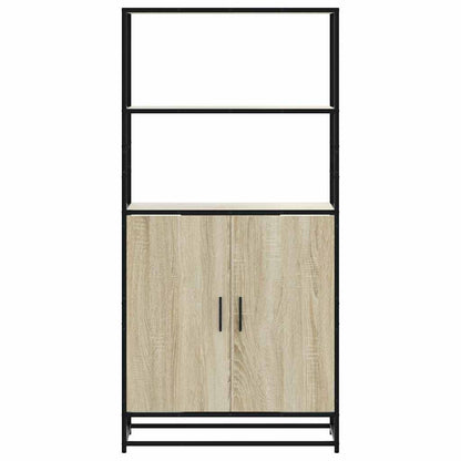Highboard Sonoma-Eiche 68x35x139 cm Holzwerkstoff und Metall