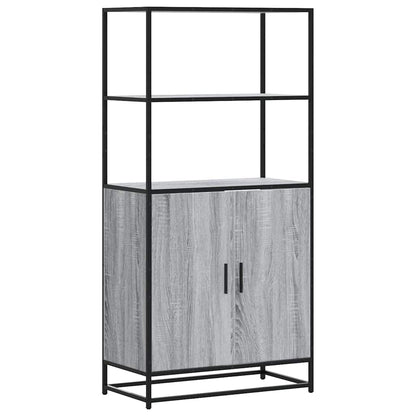 Highboard Grå Sonoma 68x35x139 cm Træmateriale og metal