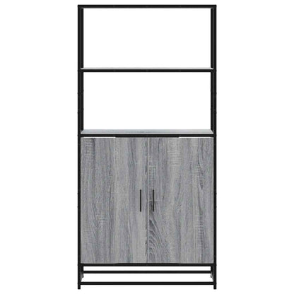 Highboard Grå Sonoma 68x35x139 cm Træmateriale og metal