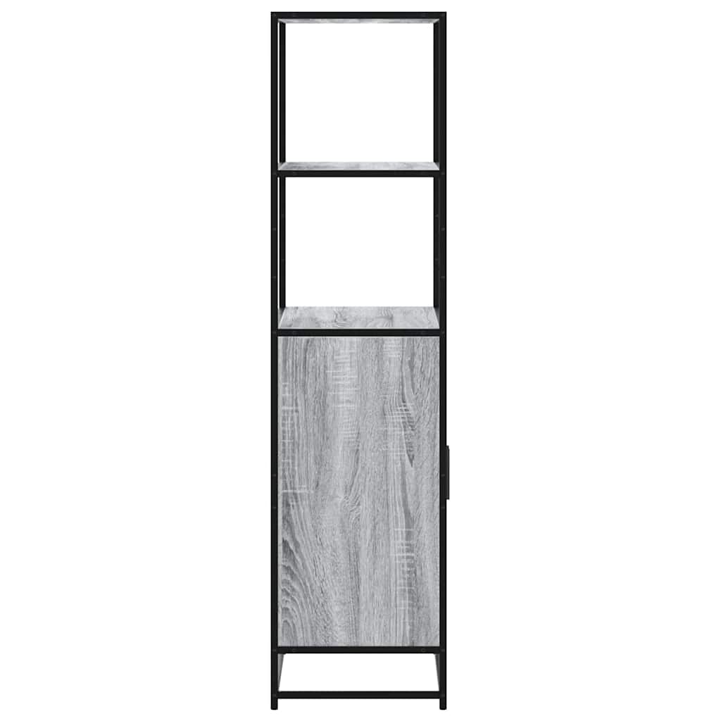 Highboard Grå Sonoma 68x35x139 cm Træmateriale og metal