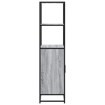 Highboard Grå Sonoma 68x35x139 cm Træmateriale og metal