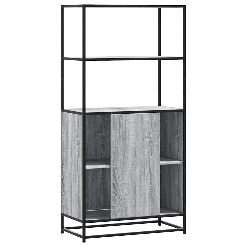 Highboard Grå Sonoma 68x35x139 cm Træmateriale og metal