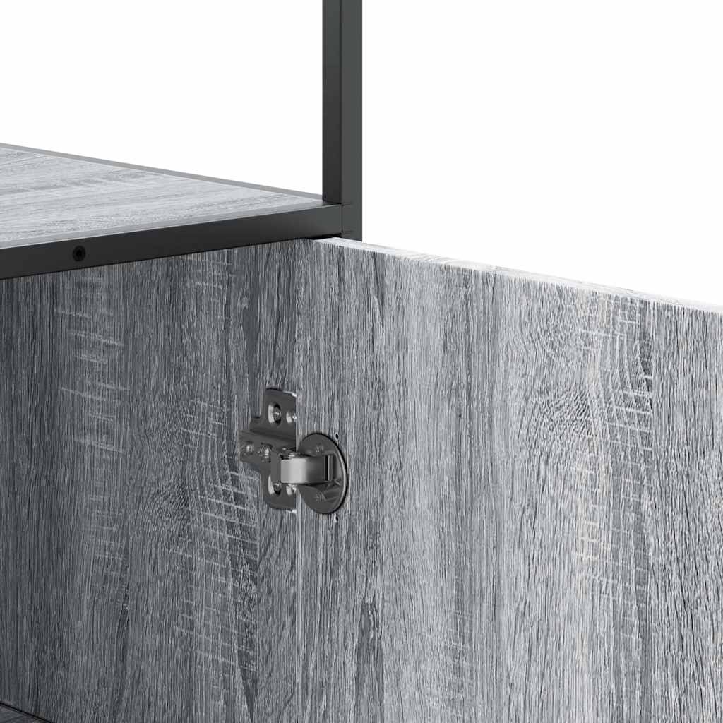 Highboard Grå Sonoma 68x35x139 cm Træmateriale og metal