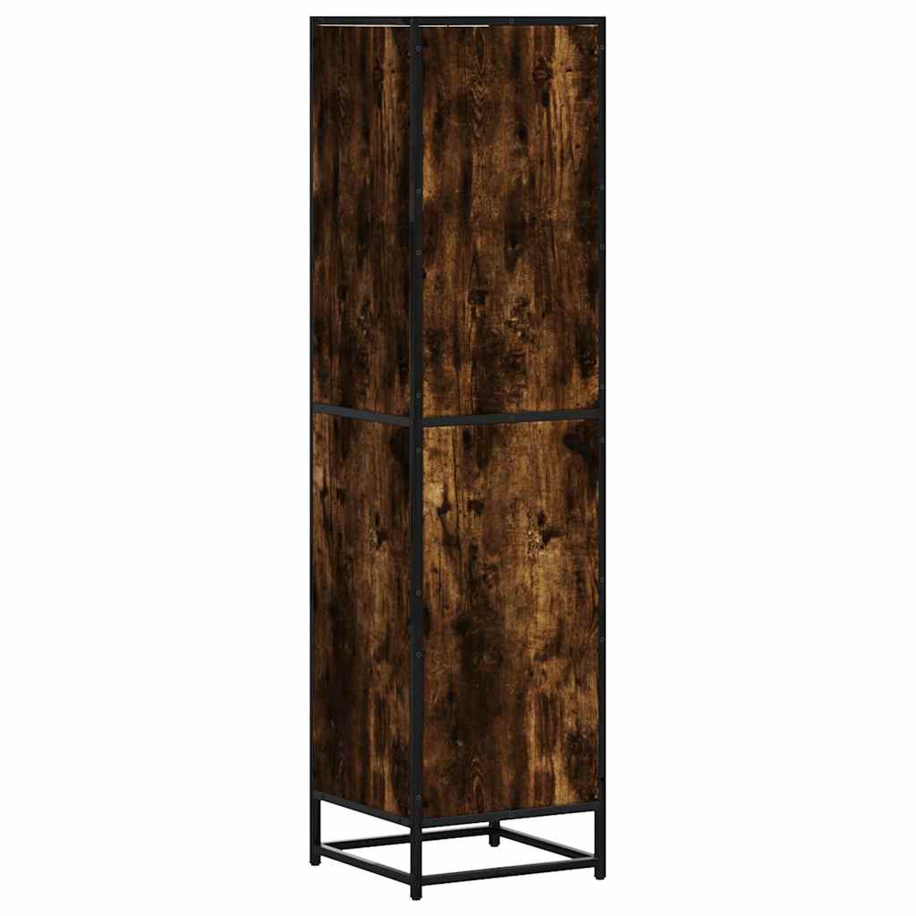 Highboard røget eg 35,5x35x139 cm træmateriale metal