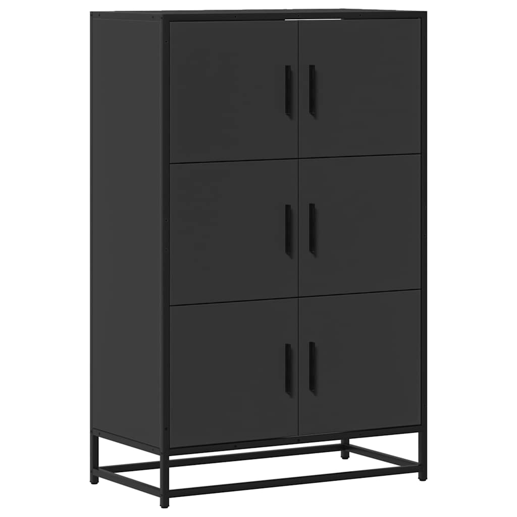 Highboard Sort 68x35x106,5 cm Træmateriale og metal
