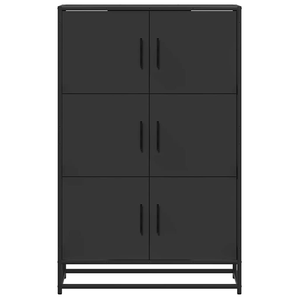 Highboard Sort 68x35x106,5 cm Træmateriale og metal
