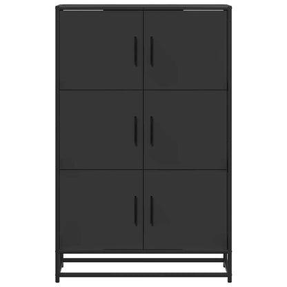Highboard Sort 68x35x106,5 cm Træmateriale og metal