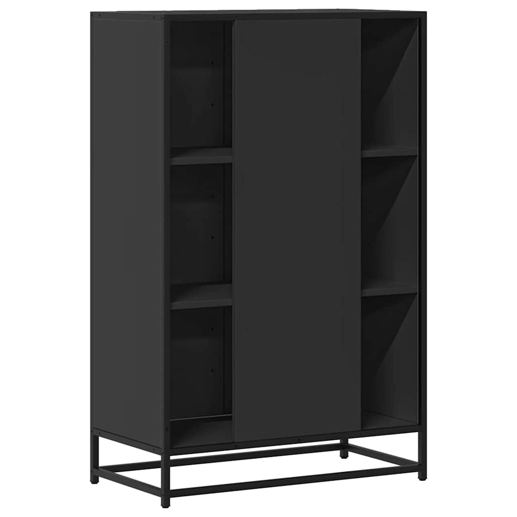 Highboard Sort 68x35x106,5 cm Træmateriale og metal