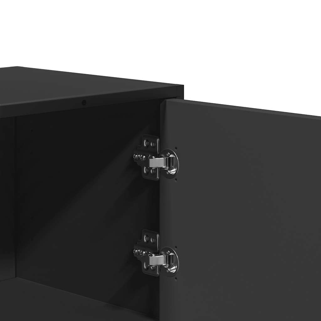 Highboard Sort 68x35x106,5 cm Træmateriale og metal