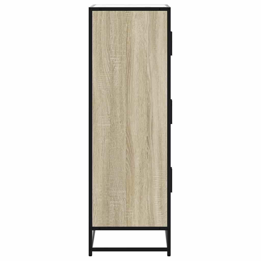 Highboard Sonoma Eg 68x35x106,5 cm Træ Materiale Metal