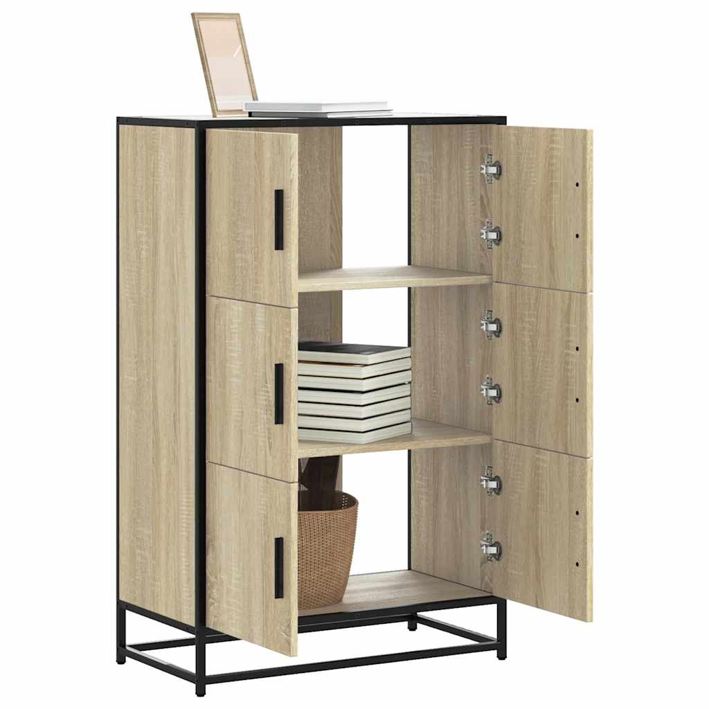 Highboard Sonoma Eg 68x35x106,5 cm Træ Materiale Metal