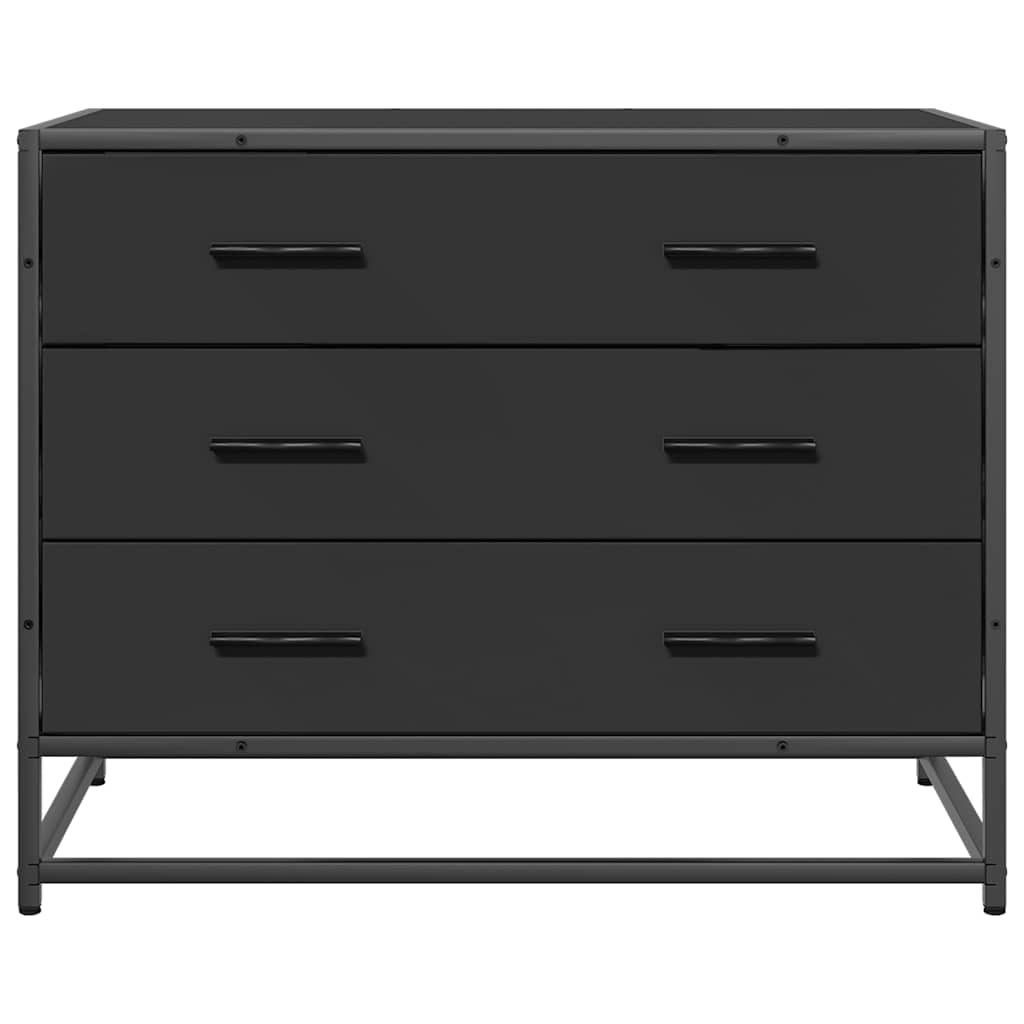 Schubladenschrank Schwarz 70x41x56 cm Holzwerkstoff