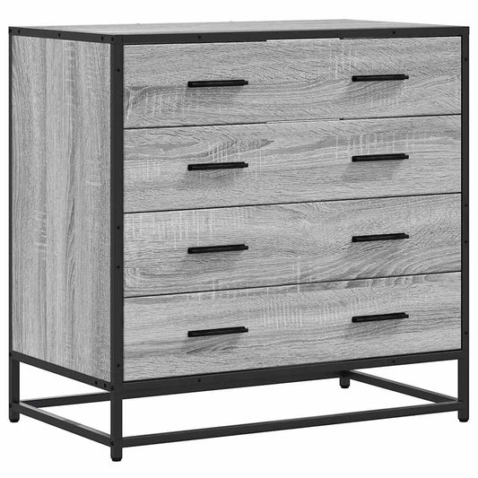 Kommode Grå Sonoma 70x41x70 cm Træmateriale