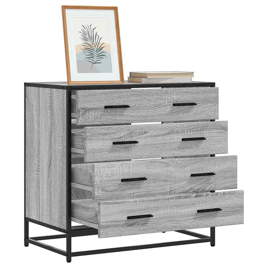 Kommode Grå Sonoma 70x41x70 cm Træmateriale