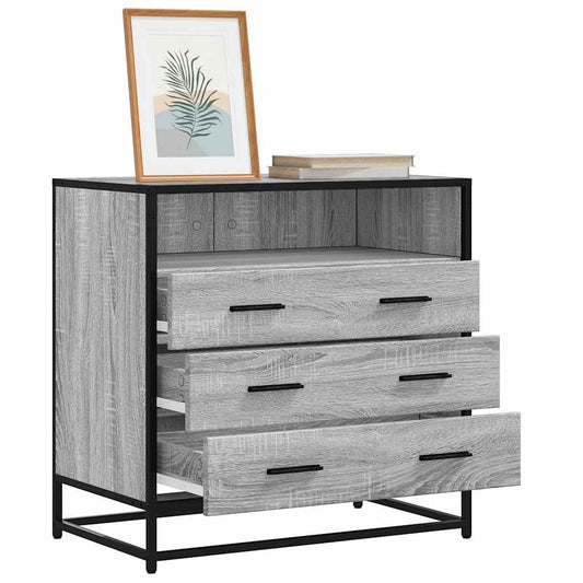 Kommode Grå Sonoma 70x41x70 cm Træmateriale