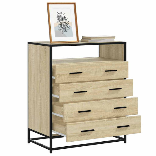 Skuffeskab Sonoma Eg 70x41x83,5 cm Træ Materiale