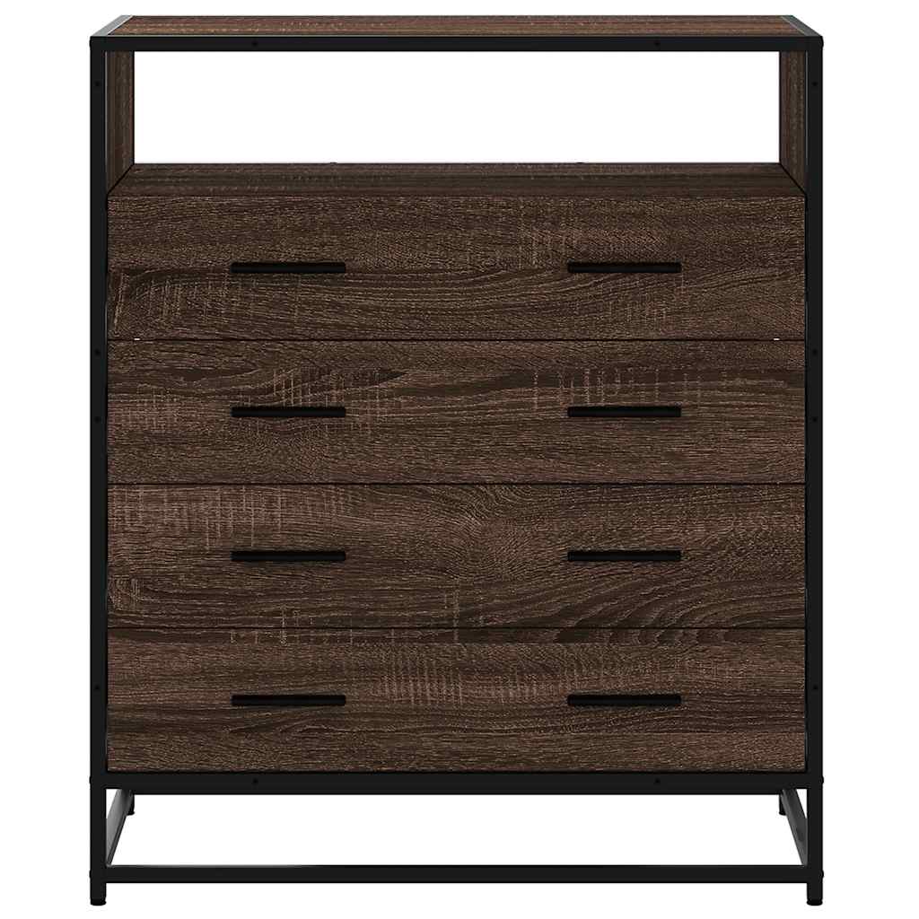 Skuffeskab Brun Eg Look 70x41x83,5cm Træmateriale