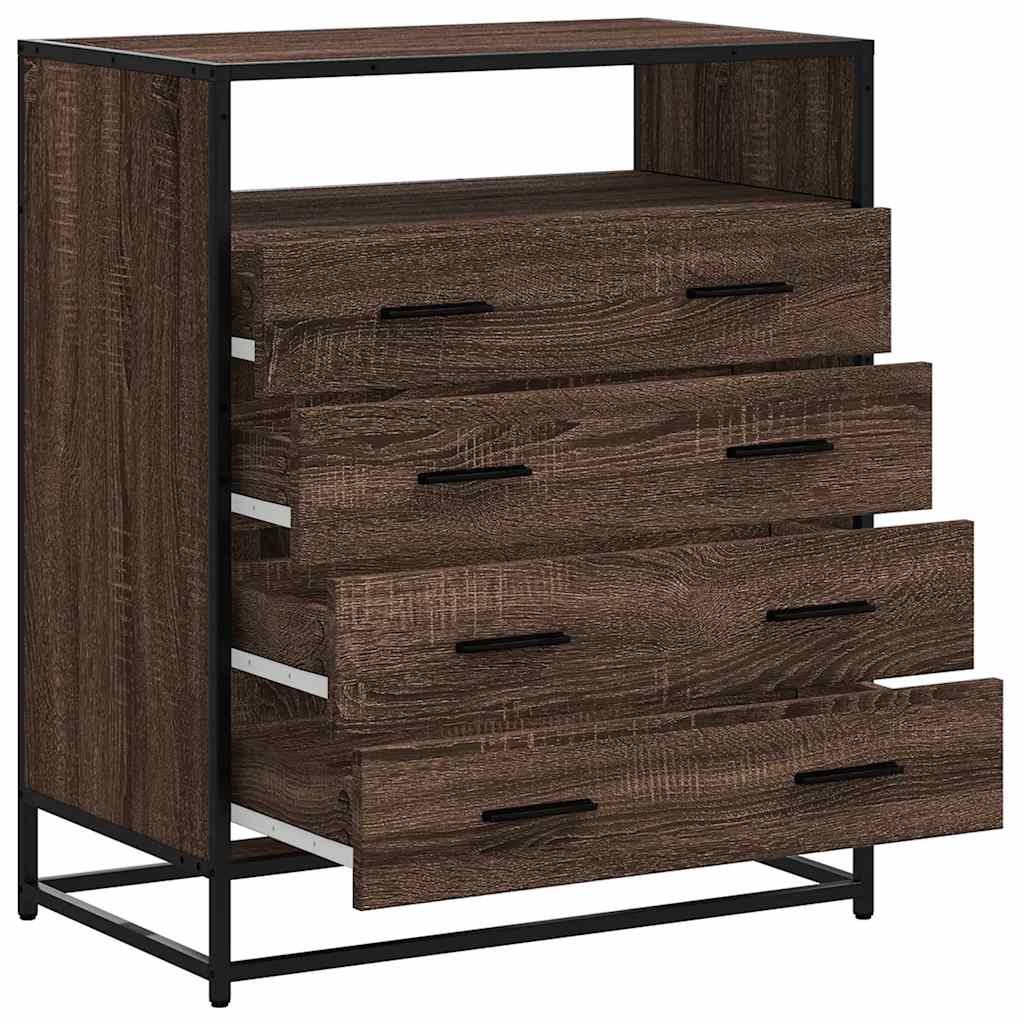 Skuffeskab Brun Eg Look 70x41x83,5cm Træmateriale