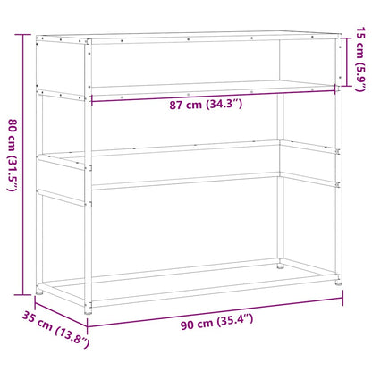 Konsolentisch Grau Sonoma 90x35x80 cm Holzwerkstoff