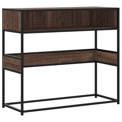 Konsolentisch Braun Eichen-Optik 90x35x80 cm Holzwerkstoff