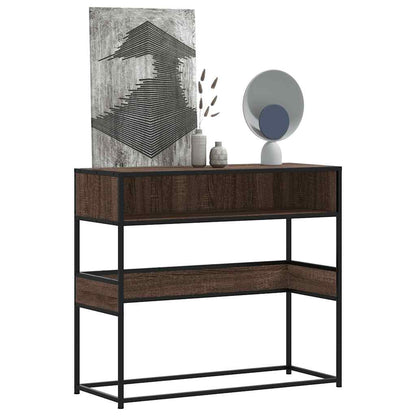 Konsolentisch Braun Eichen-Optik 90x35x80 cm Holzwerkstoff
