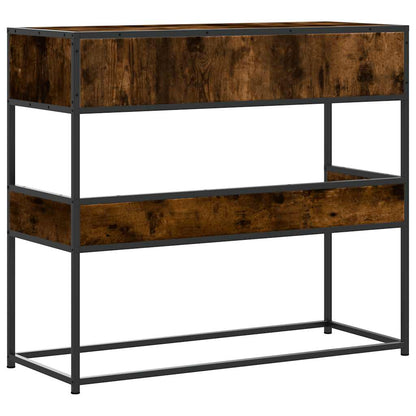 Konsolentisch Räuchereiche 90x35x80 cm Holzwerkstoff
