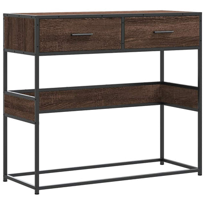 Konsolentisch Braun Eichen-Optik 90x35x80 cm Holzwerkstoff