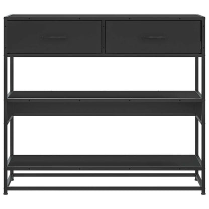 Konsolentisch Schwarz 90x35x80 cm Holzwerkstoff