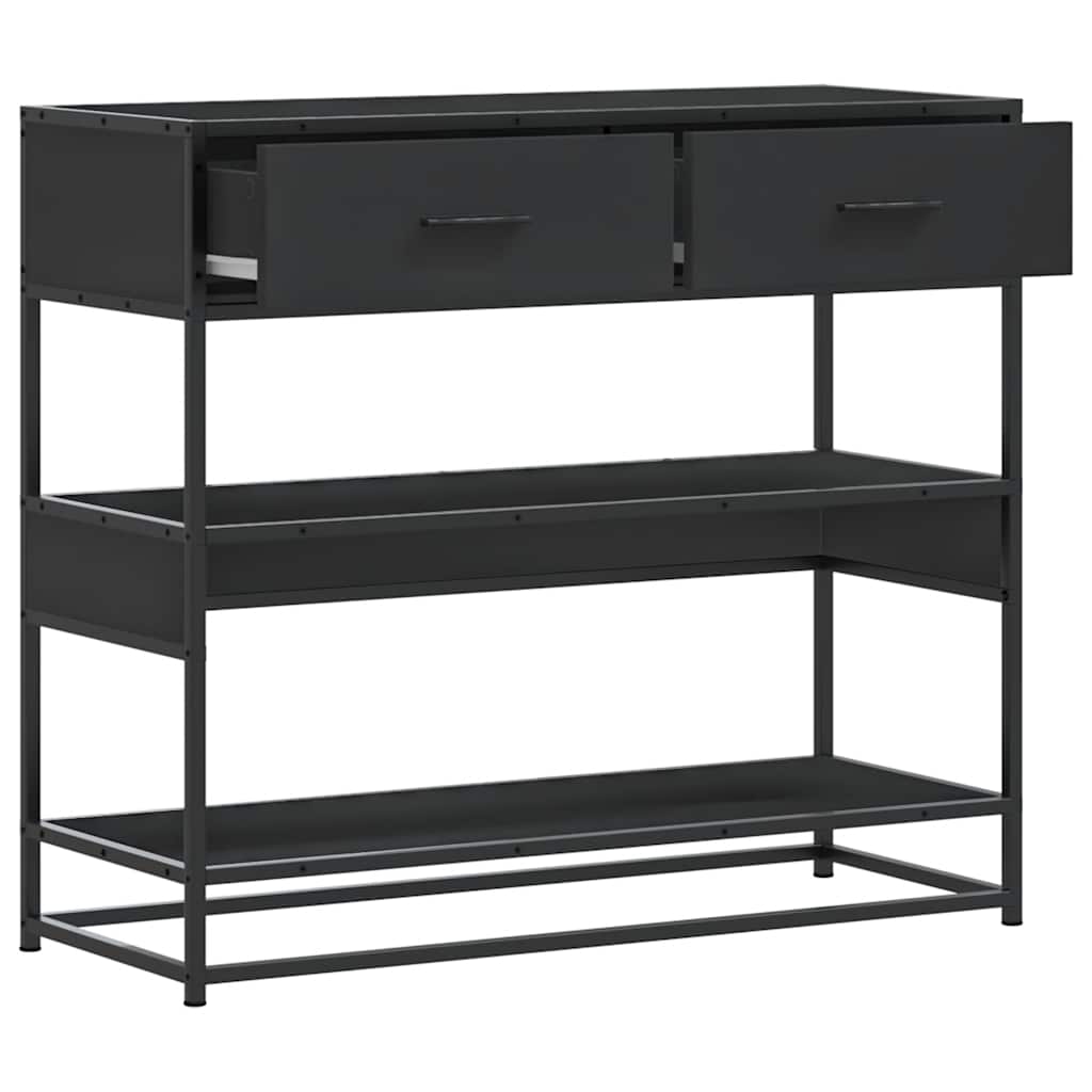 Konsolentisch Schwarz 90x35x80 cm Holzwerkstoff