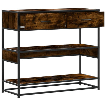 Konsolentisch Räuchereiche 90x35x80 cm Holzwerkstoff