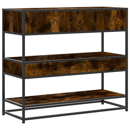 Konsolentisch Räuchereiche 90x35x80 cm Holzwerkstoff