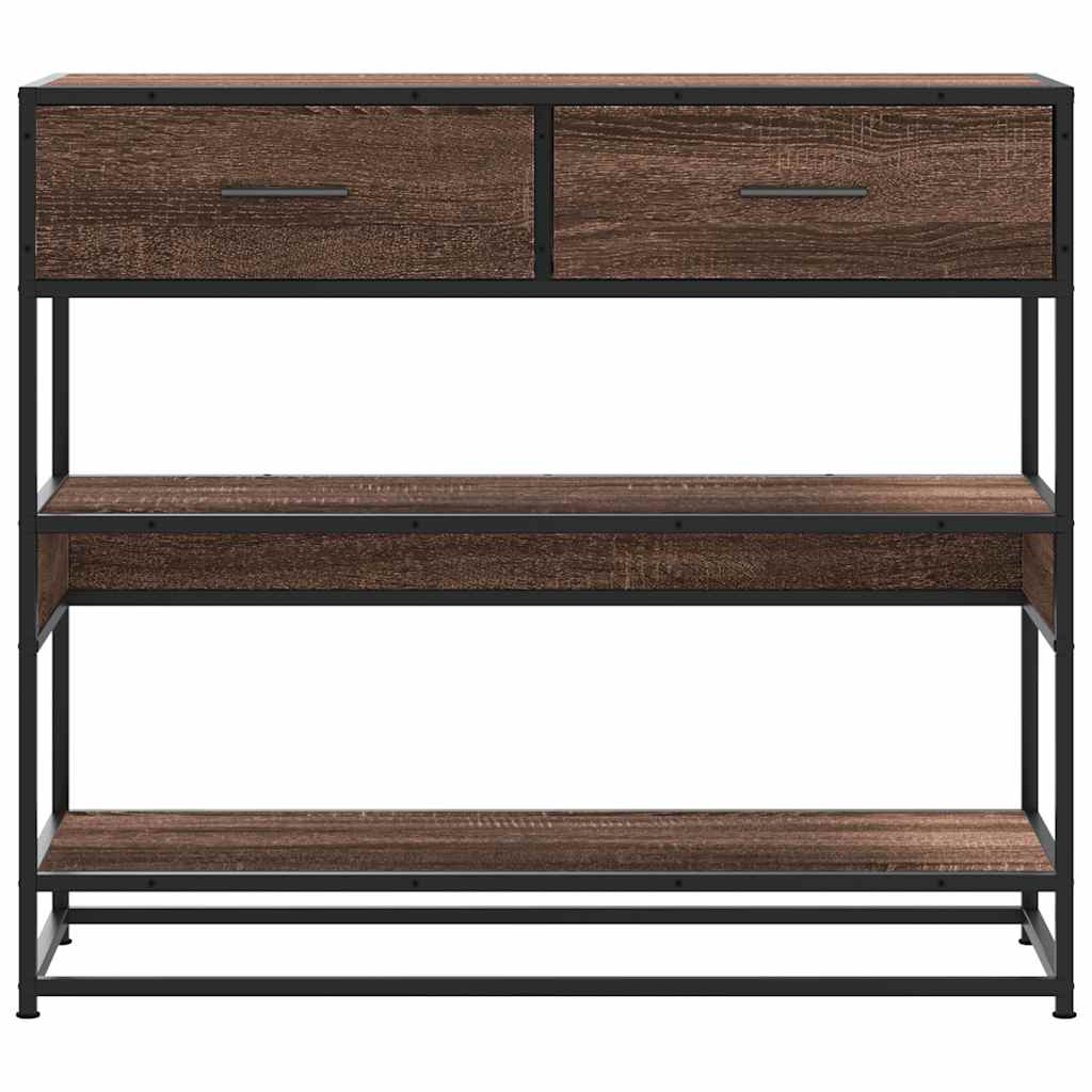 Konsolentisch Braun Eichen-Optik 90x35x80 cm Holzwerkstoff