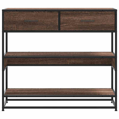 Konsolentisch Braun Eichen-Optik 90x35x80 cm Holzwerkstoff