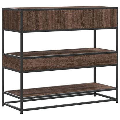 Konsolentisch Braun Eichen-Optik 90x35x80 cm Holzwerkstoff