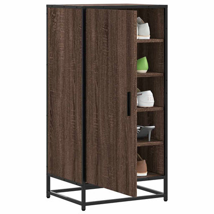 Schuhregal Braun Eichen-Optik 48x38x97,5 cm Holzwerkstoff