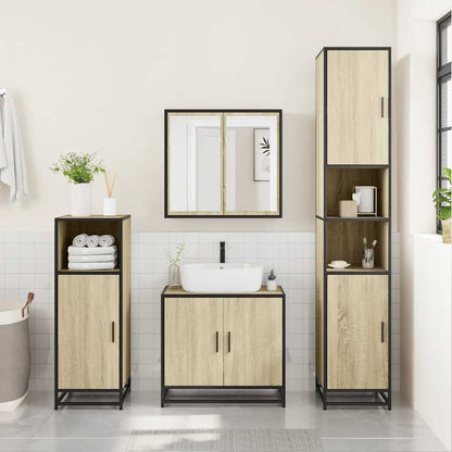 Badeværelsesskab Sonoma Eg 35x37,5x100 cm Træ Materiale