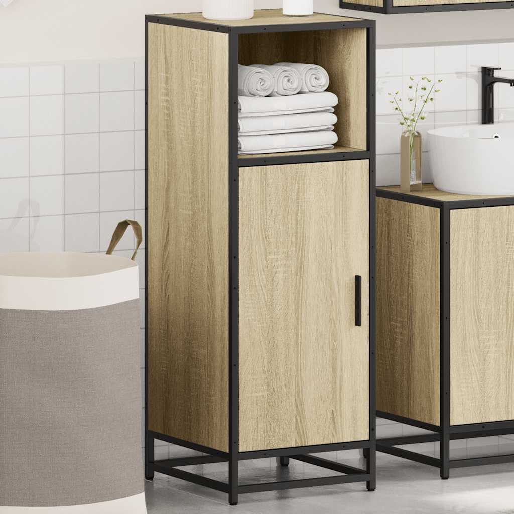Badeværelsesskab Sonoma Eg 35x37,5x100 cm Træ Materiale