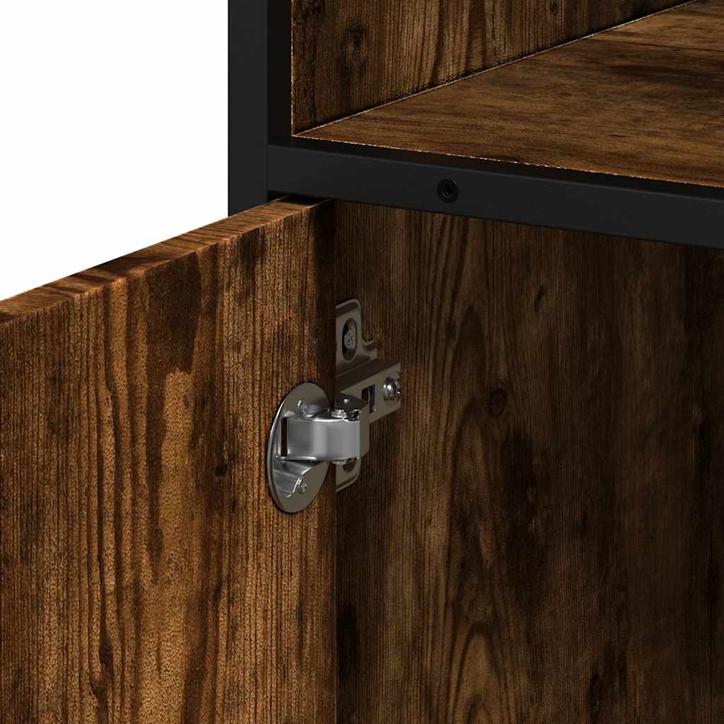 Badeværelsesskab Røget Eg 35x37,5x100 cm Træ Materiale