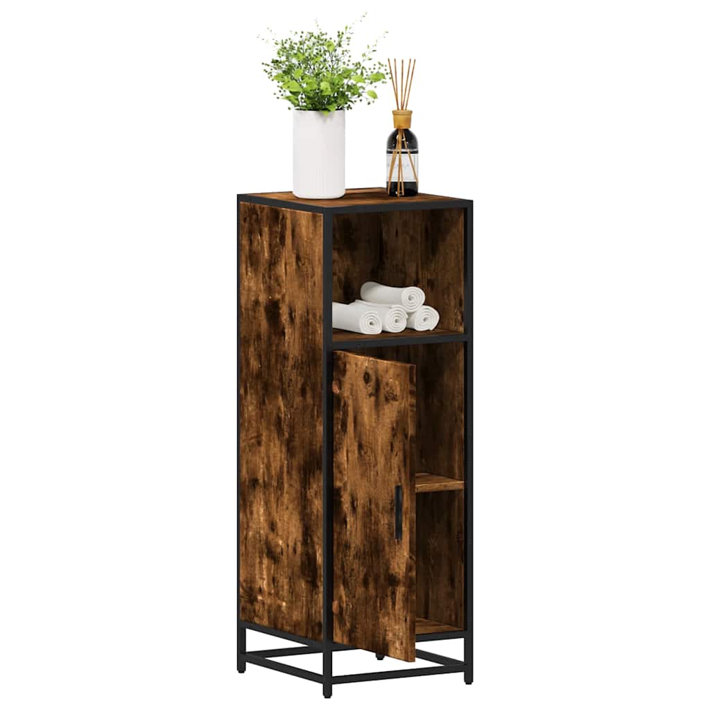 Badeværelsesskab Røget Eg 35x37,5x100 cm Træ Materiale