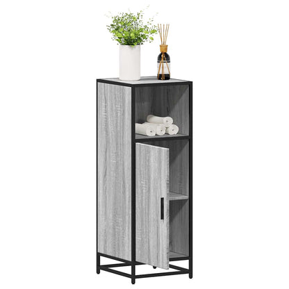 Badeværelsesskab Grå Sonoma 35x37,5x100 cm Træ Materiale